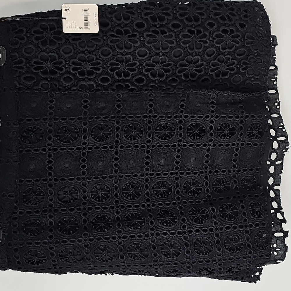 Free People Noir Black Eyelet 2-Piece Party Outfit Mini Skirt & Bralette Top Y2K - Picture 6 of 15